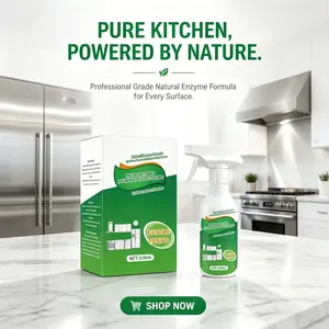 Multifunctional Kitchen Appliance Cleaner - Natural Enzyme Formula, Gentle & Harmless, Eliminates Odor & Bacteria, Removes Stubborn Grease, Spray Design For Quick Cleaning