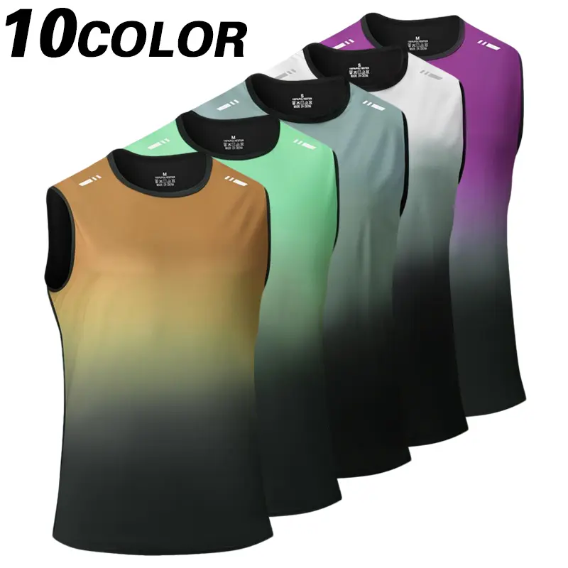 2026 new fitness quick-drying mesh outdoor new short sleeve short T shirt sports running fitness quick-drying vest men's style in summer