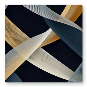 16x16 in. Artistic Ropes of Destiny Aluminium Gray Metal Print Wall Art - MWW C1MP1616Y7WIVL Artwork, Light Room Home Decor Decoration Supplies