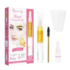 Beauty7 Eyebrow Wax Kit - Ready-to-Use Facial Waxing Pen, 5g Wax, 20 Strips, Post-Wax Oil, Eyebrow Brush for Women, Precision Hair Removal for Upper Lip Cheeks Chin, Body Care & Cosmetic