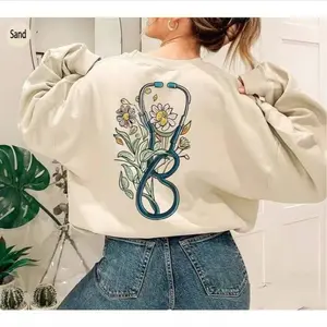 Floral Stethoscope Sweatshirt, Cute Nurse & Doctor Sweatshirt, Nursing Graduation Gift