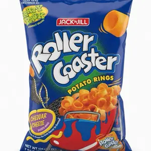 Jack'nJill Roller Coaster Potato Rings, Cheddar Cheese Flavored, 105g Snacks