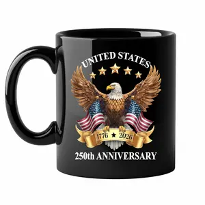 250th Anniversary Coffee Mug, Patriotic USA Gift for Dad Husband Veteran Grandpa