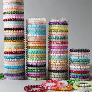 9/29pcs Mixed Multicolor Glass Beaded Bracelets Set, Handmade Friendship Bracelets For Women Men, Suitable For All Seasons, Summer Holidays, Party, Daily Wear