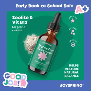 JoySpring DetoxZee Grown ups Zeolite Drops for Adults Natural Cleanse 60 Servings 60 mL Dietary Supplement