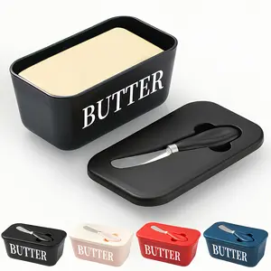 1Set Butter Dish with Lid - Fridge Safe Food Storage Container, Kitchen Storage Containers, Easy-to-Clean Multi-Use for Home/Hotel/Restaurant, Perfect Halloween/Thanksgiving/Christmas Gift