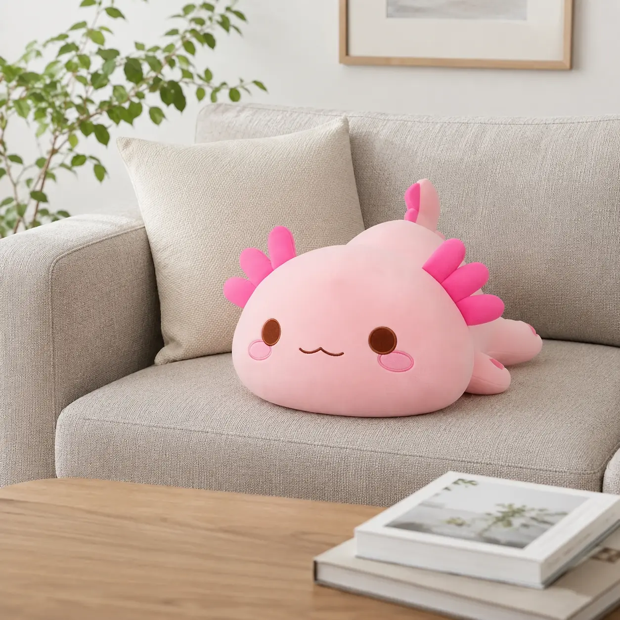 CHUBBYJOY Axolotl Stuffed Animal, 12Inch 20Inch Squishy Plush Pillow, Soft Kawaii Huggable Stuffed Animal, Lovely Plush Gift, Cute Girly Gifts, Summer Vibe Item, Home Decor, Kawaii Plushie Gift for Kids Adults Birthdays Holidays
