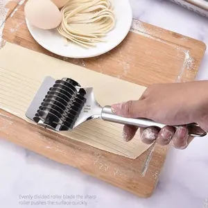 Stainless Steel Handheld Noodle Cutter Slicer, Compact Pasta Press Kitchen Tool, Essential for Home Cooking, Must-Have for Pasta Lovers
