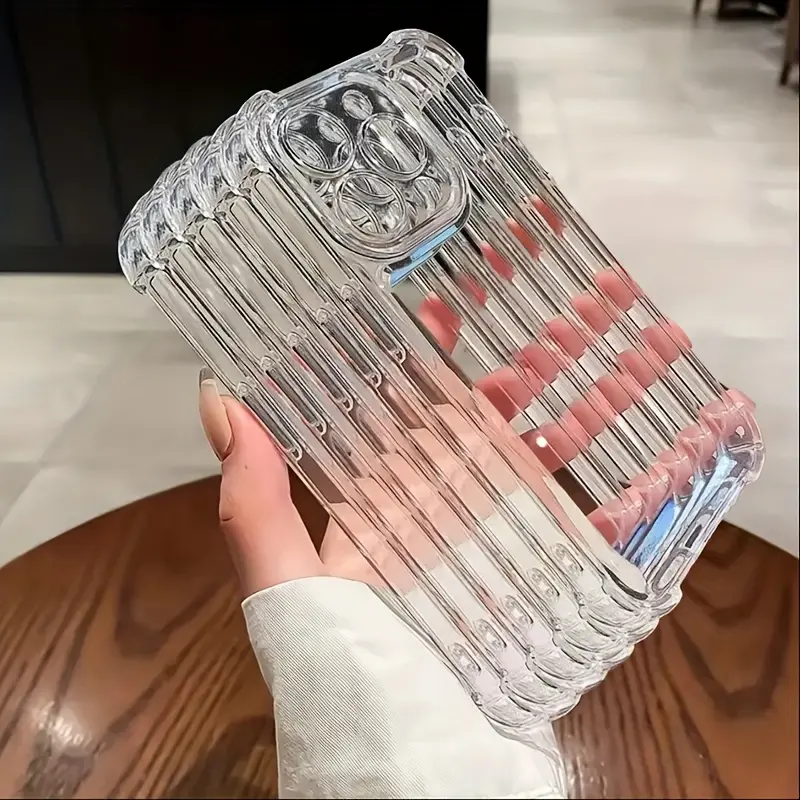 Phone Case - A Pack of 5 Shockproof Transparent Protective Phone Cases, Suitable for Iphone17 16, 15, 14, 13, 12, 11 Pro Max, X, Xs Max, Xr, 8 And 7 Plus, for Back Protection, TPU Smartphone Casing, Shockproof Protective Cover
