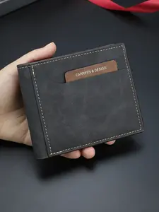 Men's Multi-Card Slot Wallet, Vintage Style Short Zipper Purse, Fashionable Retro Design for Daily Use, Casual Trendy Wallet