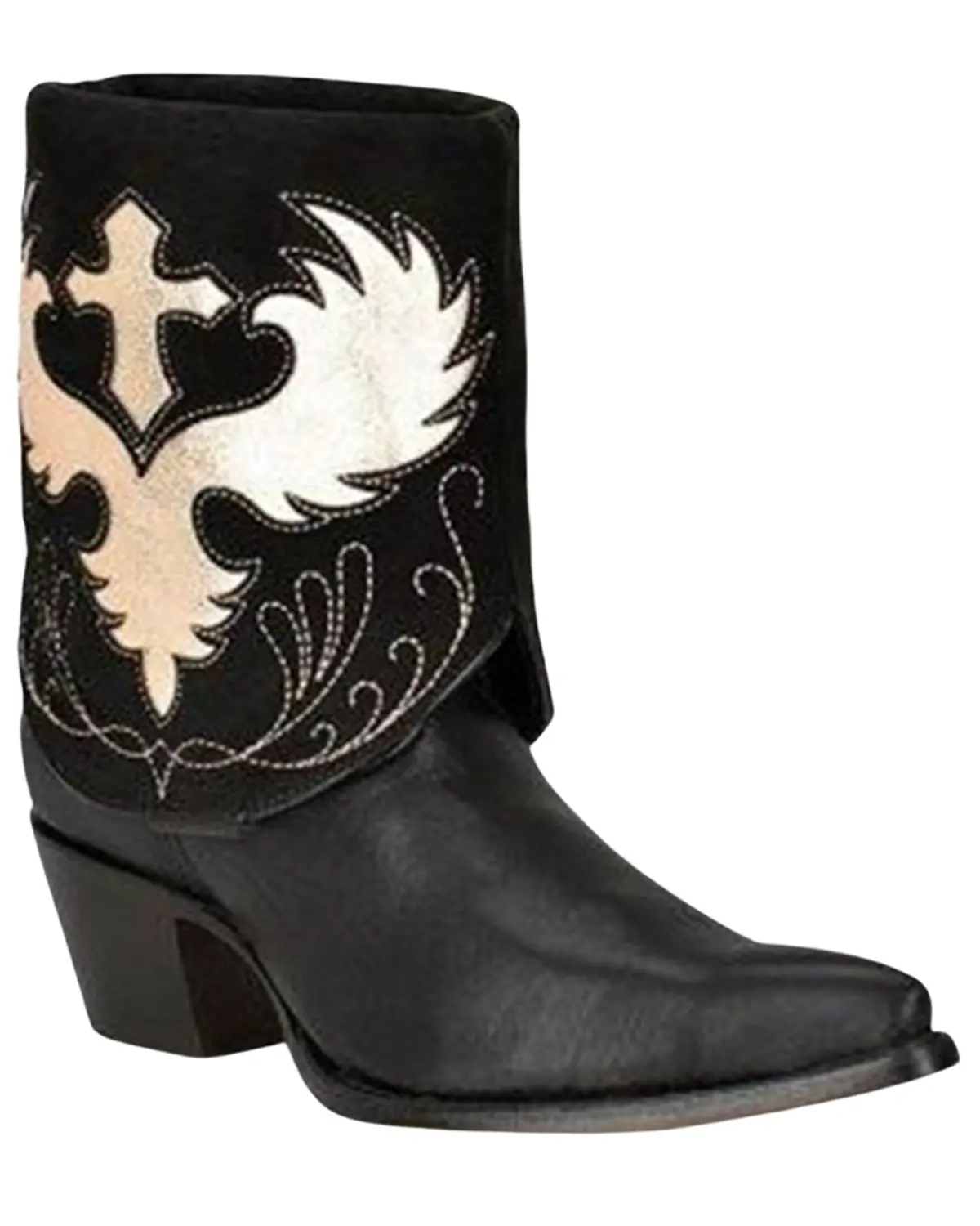 Corral Women's Women'S Wing And Cross Convertible Western Booties Snip Toe - C3930