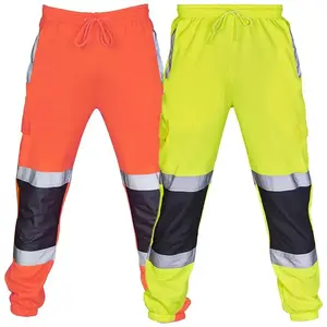 Reflective Safety Pants Mens Work Uniform High Visibility Outdoor Construction Worker Loose Workwear With Reflective Strips ?