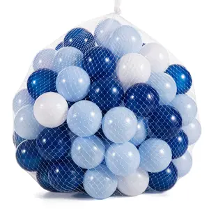 100-Pack Colorful Soft Play Balls Blue White Mix | Ball Pit & Party Decor Supplies