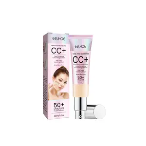 EELHOE Face Repair Cc Cream Natural Concealer, Water Resistant, Moisturizing And Repairing Brightening Skin【bright white】