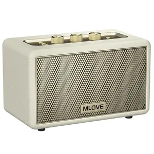 Portable Wireless Speaker with Aux Input, USB Port, Micro SD Card Slot, Decorative Wireless Speaker for Home Office Bookshelf, Battery Powered, 80W Stereo Sound