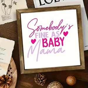 2D 1pc A Beautiful Wooden Sign for Mom, Featuring Pink and Red Hearts, Perfect for Mother'S Day From A, Inspirational Wall Art for Home Decor