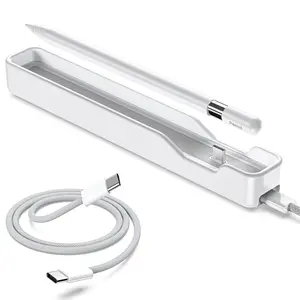ZEEHOO Electronic Smart Charging Dock for USB-Rechargeable Stylus, Smartphone, Cellphone & Tablet - Type-C Portable Stand with Anti-Slip Base, Fast Secure Charger Including USB-C Cables for Storage & Power