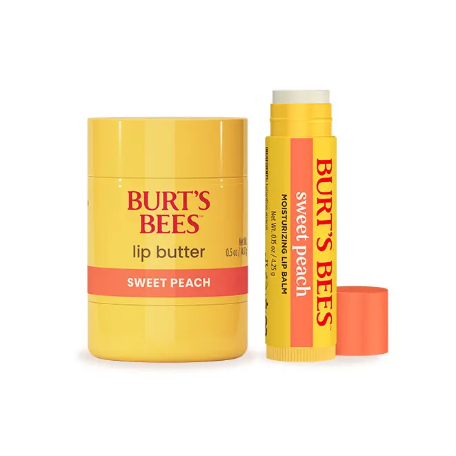 Burt’s Bees Sweet Peach Lip Butter + Sweet Peach Lip Balm Bundle