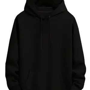 Unisex Adult Fleece Hoodie Sweatshirts, Pullover sweater Hooded Heavyweight classic top warm solid pocket black color cotton Casual Fabric Men's Essentials long sleeve ideal gift hoodies men trendy