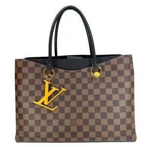 Pre-owned Louis Vuitton Damier Ebene Shoulder Bags LV Riverside Satchel Bag Brown