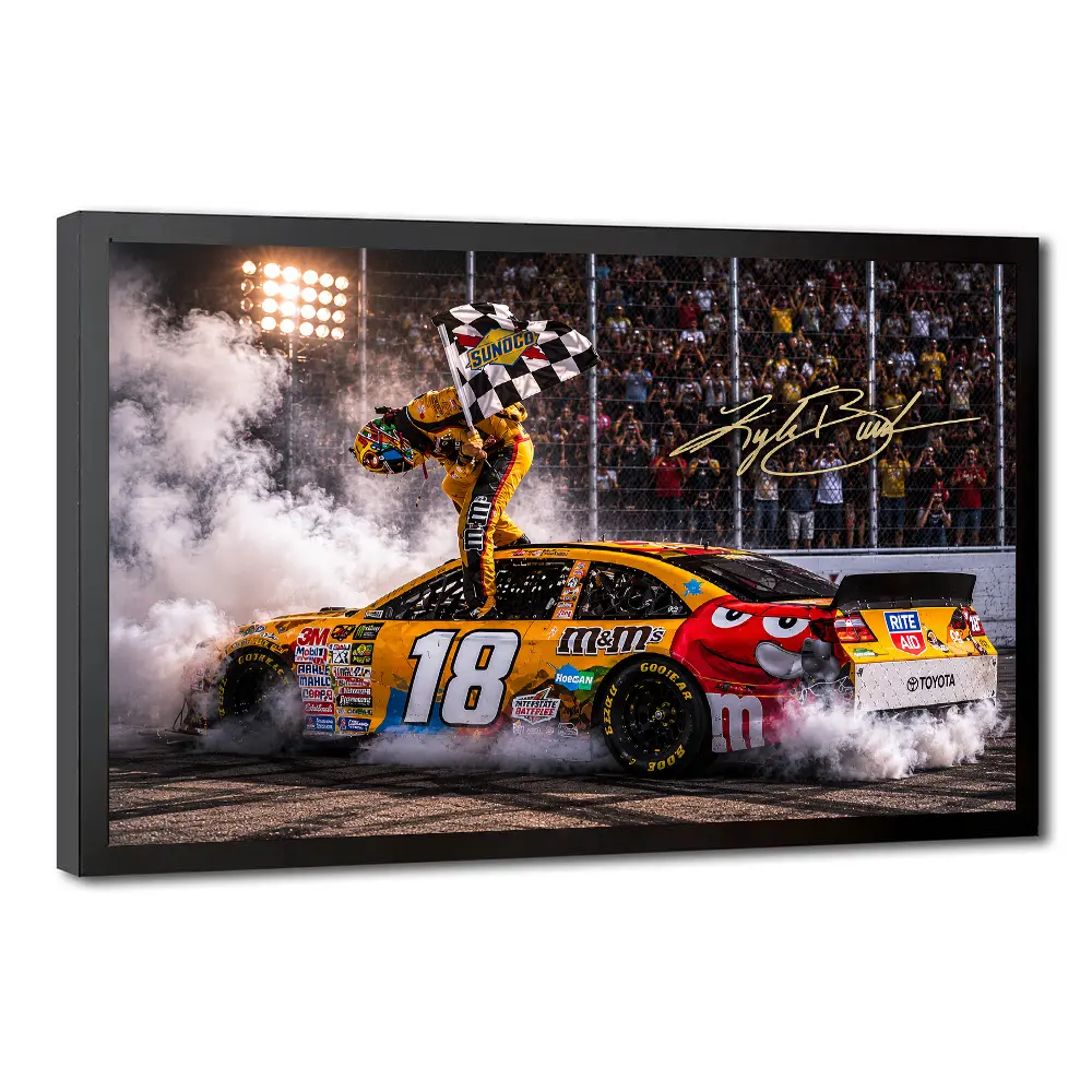 Rowdy Kyle Busch Tribute Poster, NASCAR Legend Memorial Wall Art, Vintage Racing Poster Decor, Memorial Gift for Fans, Home Garage Man Cave Decor
