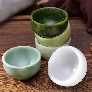 Natural Jade Crystal Bowl, 1 Count Elegant Gemstone Bowl, Decorative Crystal Quartz Degaussing Bowl, Elegant Jewelry Accessories & Parts, Home Decor Gift, Decorative Use, Gifting Option