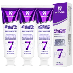 DrWhiten New 7-Pro Probiotics Purple Toothpaste, Mint Grape Flavor, Upgraded Purple Power Advanced Whitening Toothpaste Formula, Deep Enamel Repair, Fresh Breath, Daily Enamel Care Oral Intensive