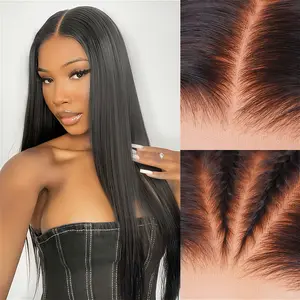 BGMgirl Hair Straight Pre-Bleached Pre Plucked Pre Cut 6*4 & 9*6 HD Lace Wear Go 180% Density Glueless Closure Wig Human Hair Frontal Wig eve valentines day gift