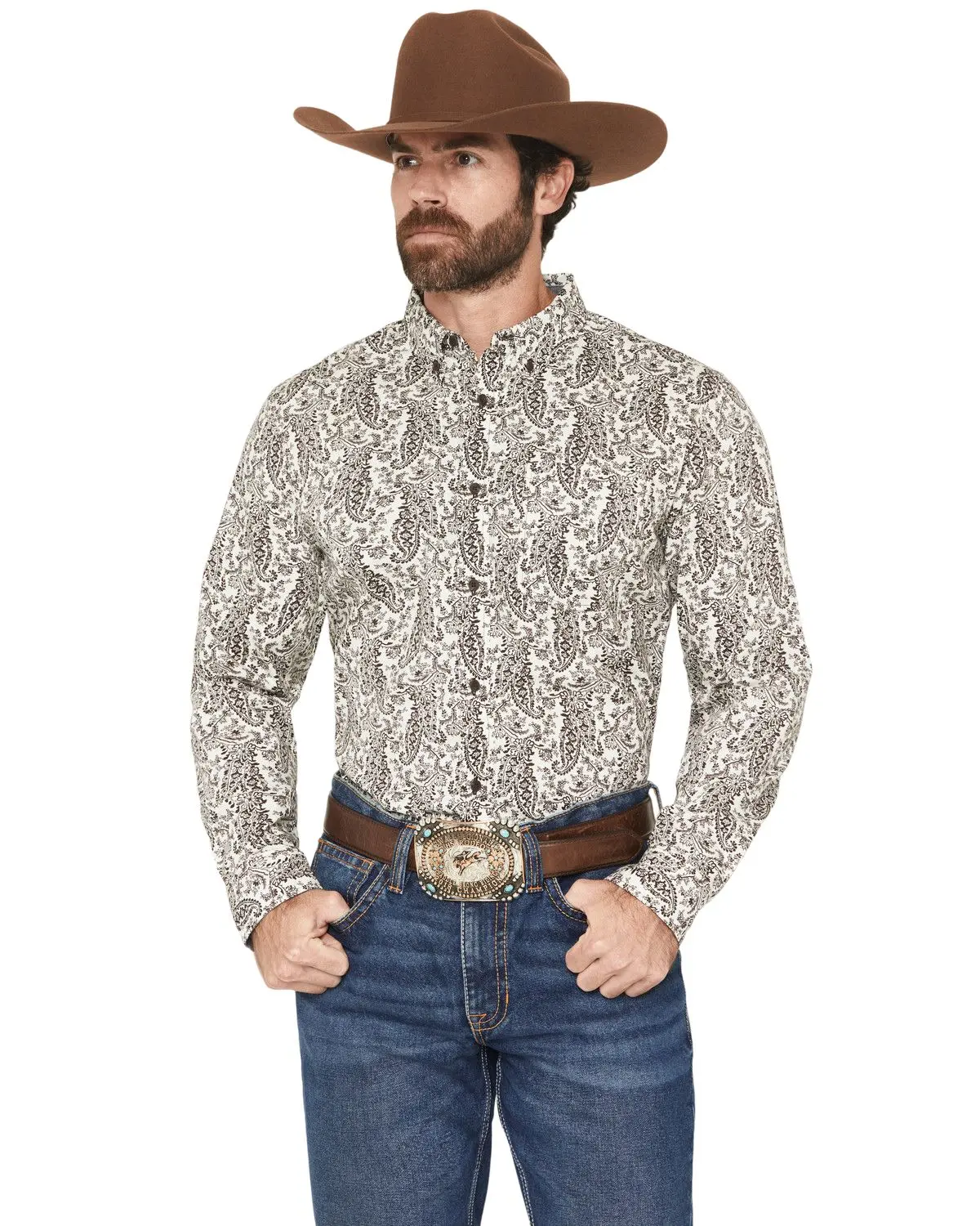 Cody James Men's Men'S Dagget 2.0 Paisley Print Long Sleeve Button-Down - Cjsu24w93-Bn
