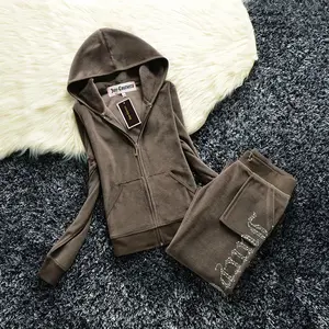 Women Tracksuit Sports Suit Fall Winter Juicy Tracksuit Casual Warm Hooded Jacket Women's Sports Pants Suit Clothes Womenswear