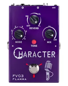 FLAMMA FV03 Vocal Effects Pedal Voice Processor Vocal Amplifier Stompbox Voice Changing Sounds Like Robot Male Female Baby with Delay Reverb Effects for Polishing Up Vocals Includes Guitar Playing