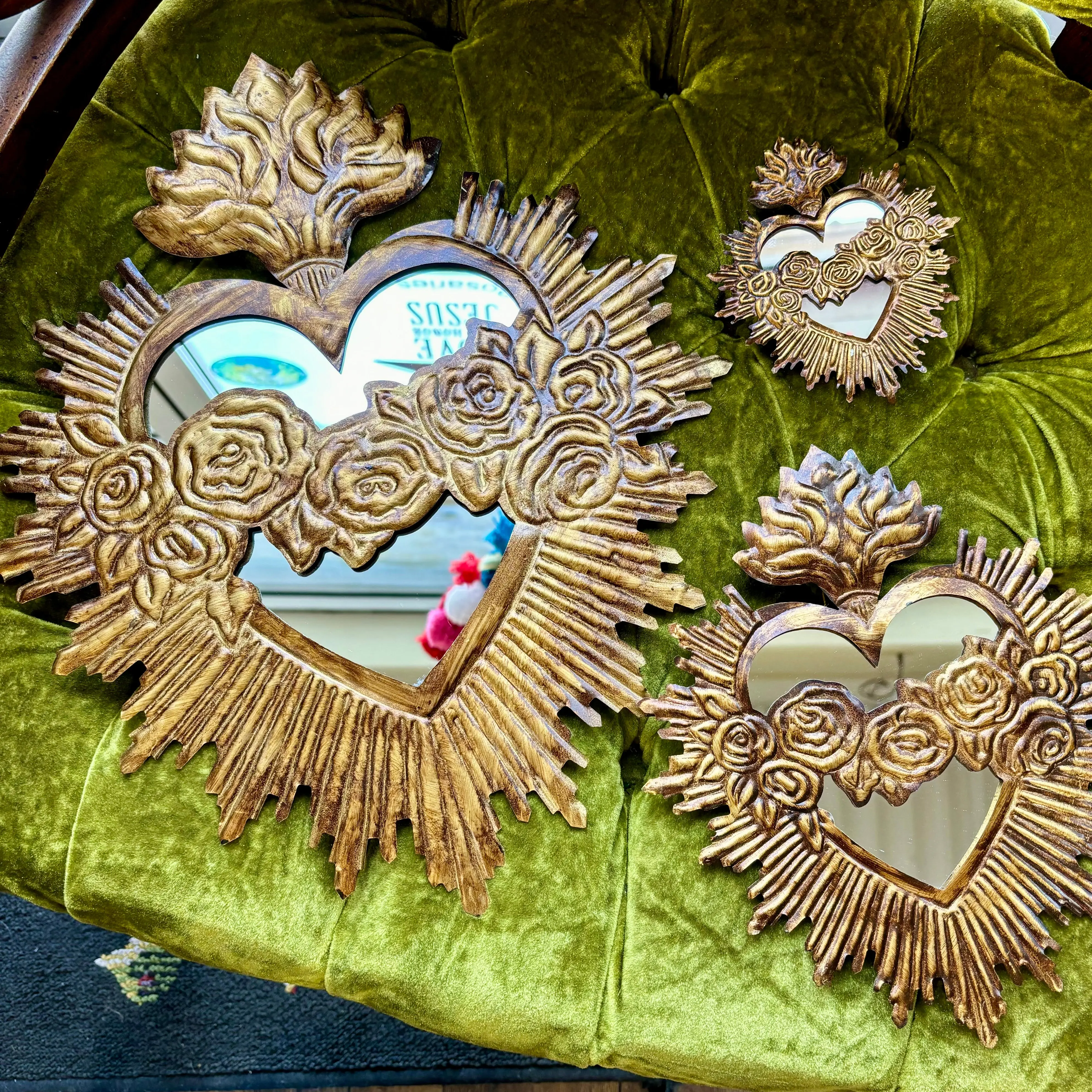 Tin Immaculate Heart of Mary Mirror Tin Immaculate Heart of Mary Mirror