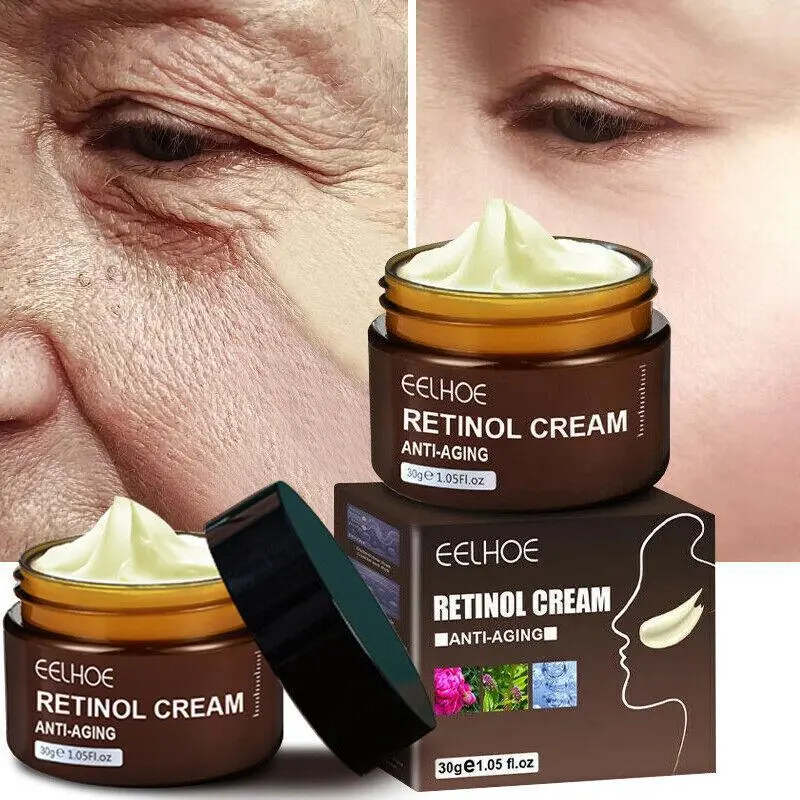 EELHOE Retinol Face Cream - Unisex Gentle Sensitive Skin Care with Glycerin, Hyaluronic Acid, Arbutin, Anti-Aging, Anti-Wrinkle, Firming, Tightening, Deep Hydration Moisturizer, Hydrate