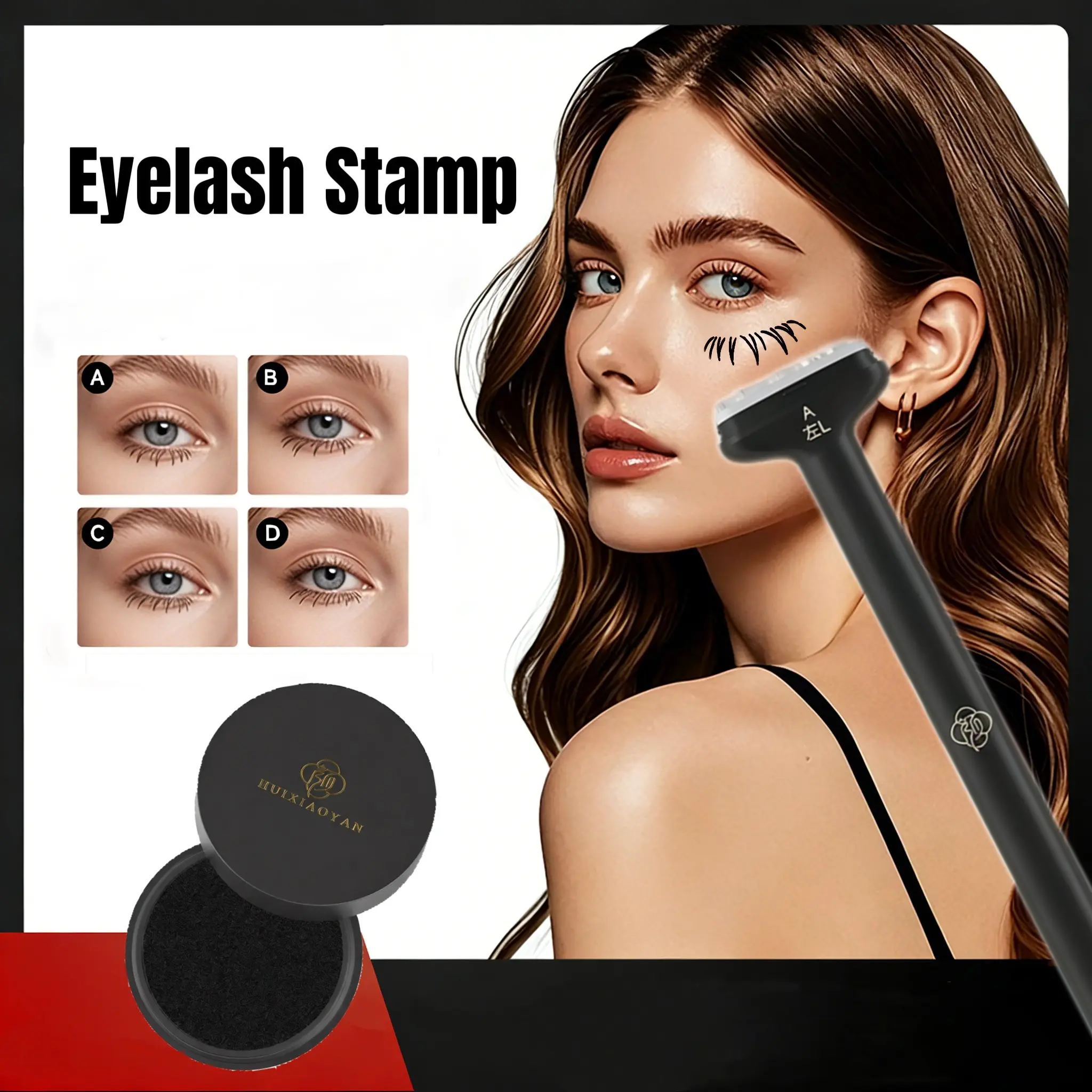 Beginner Friendly Lash Stamp, No Skill Needed,One-Step Application, Waterproof & Smudge-Proof, Makeup Tool
