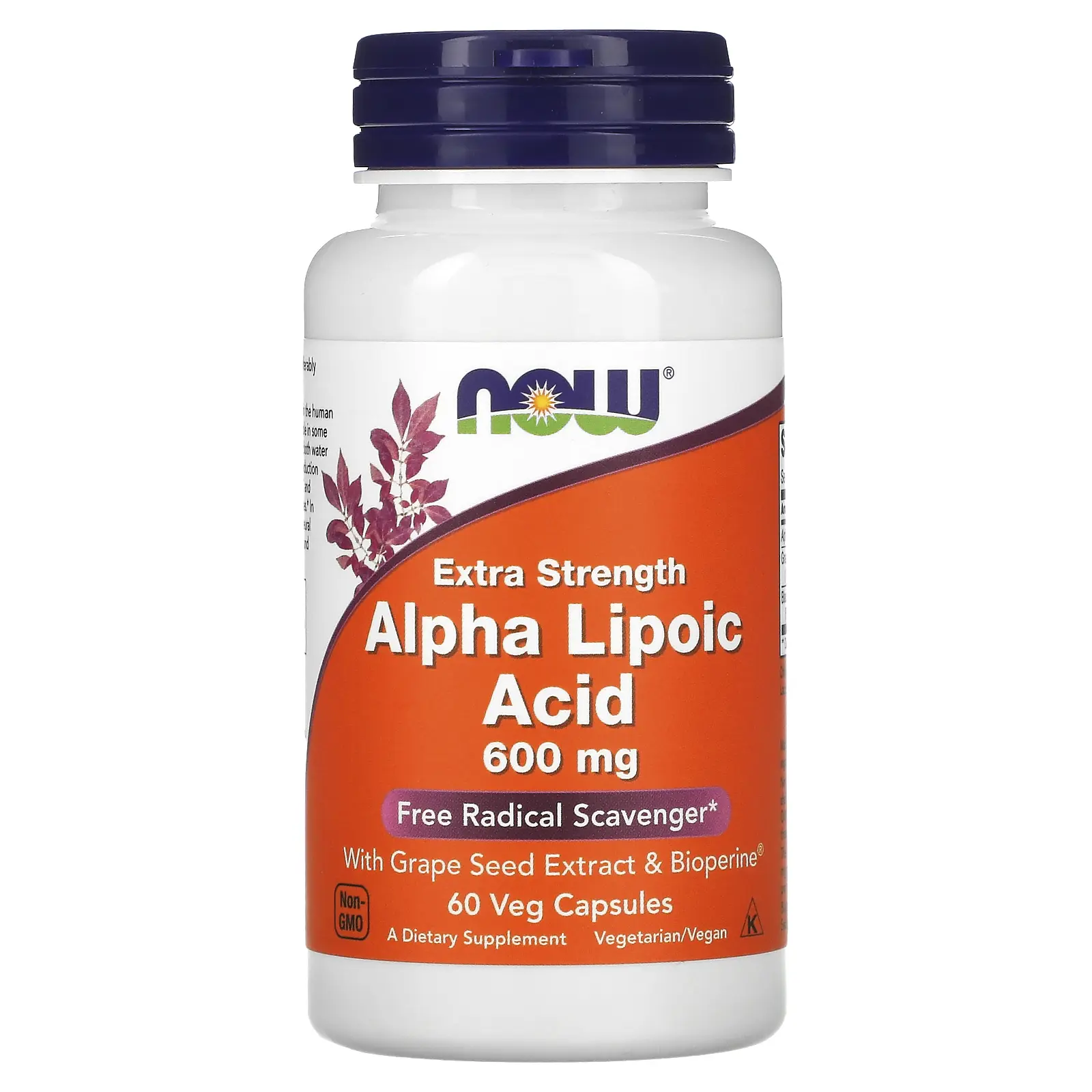 NOW Foods Alpha Lipoic Acid, 600 mg, 60 Veg Capsules