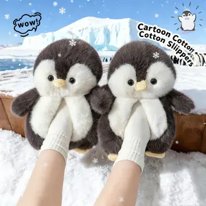 Penguin Plush Slippers - Soft Comfy Fluffy Fuzzy Scuff Memory Foam Padding for Ultimate Comfort Ideal for Relaxation and Casual Wear