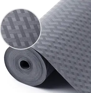 [New Deal] Shelf Liners for Kitchen Cabinets Refrigerator Liners Waterproof & Oil-Proof Kitchen Cupboard Liner Plastic Drawer Mats EVA Material Non Adhesive Fridge Liner for Shelves Gray 11.8 x 59 Inch Coasters Tableware