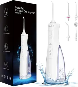 FC5610 Father's Day Gift Portable Dental Water Flosser, 300ML USB Rechargeable Wireless Dental Flosser with 4 Tips and 4 Modes, Waterproof IPX7 Water Flosser for Home and Travel (White)
