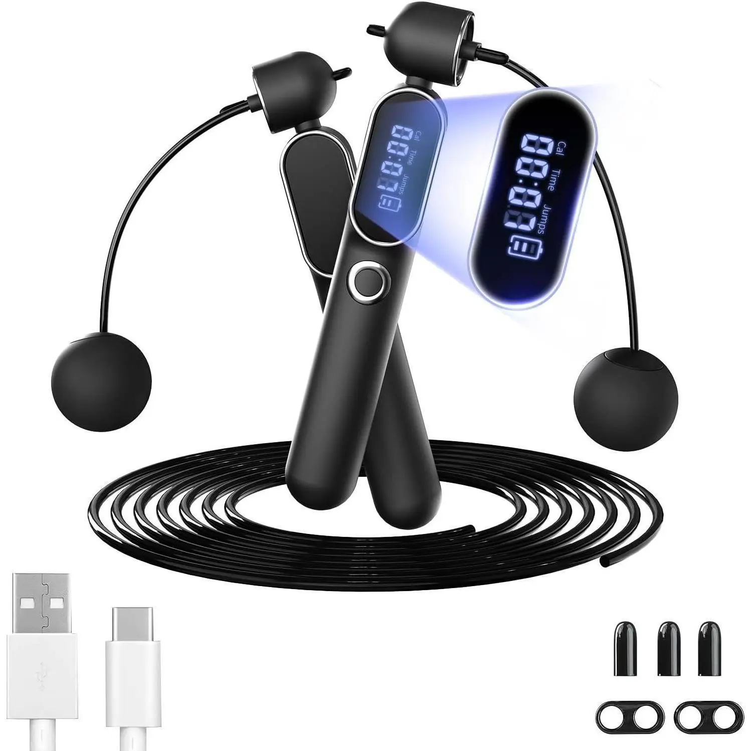 Adjustable Digital Weighted Skipping Rope