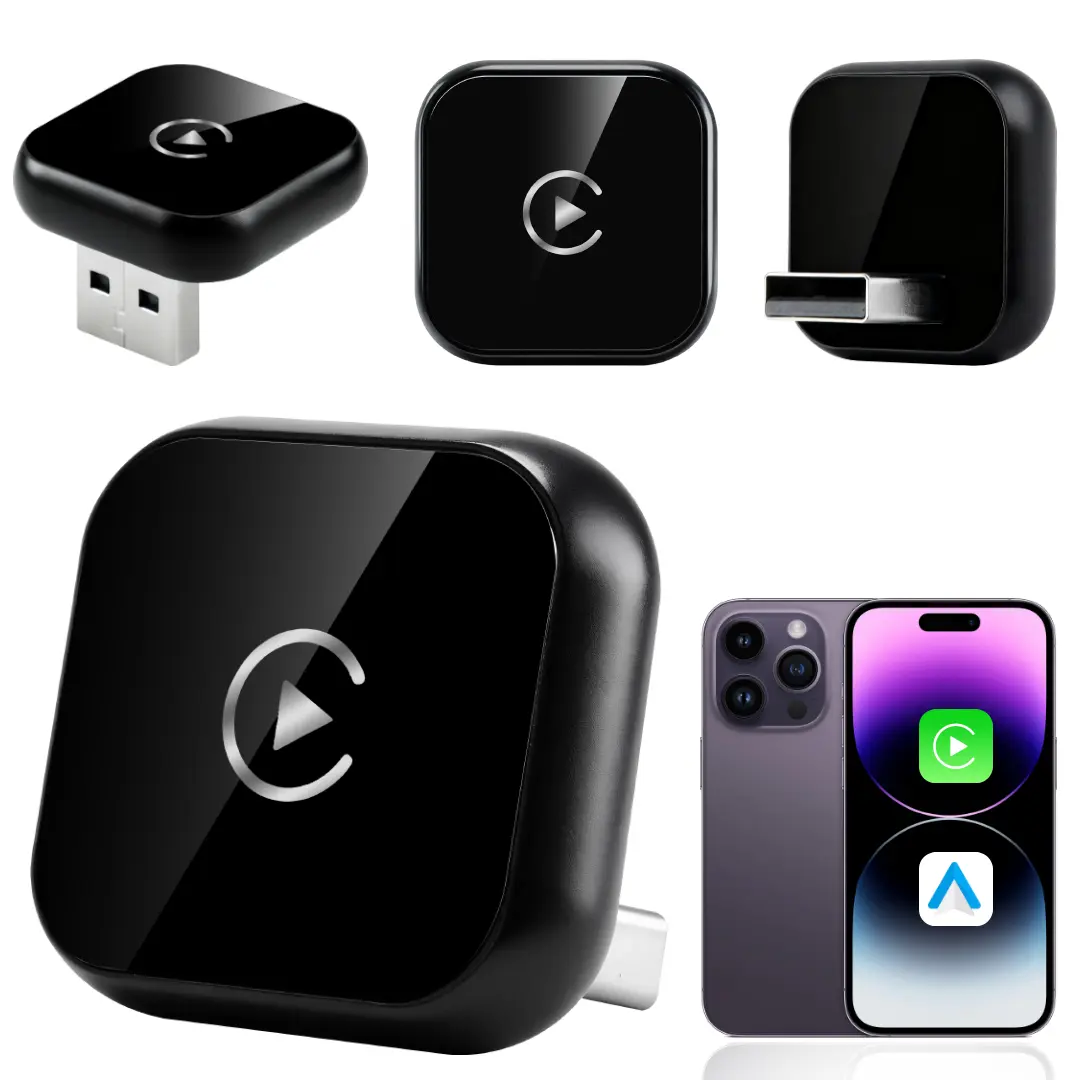 2026 Latest 2-in-1 Wireless Universal CarPlay Adapter Bluetooth Kit, Wired-to-Wireless Conversion for iPhone & Android Auto, Quick Lag-Free Connect, Universal CarPlay Adapter Audio & Video Accessories, Wireless Carplay Adapter