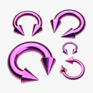 Colorline PVD Basic Spike Top Horseshoe Circular Barbell
