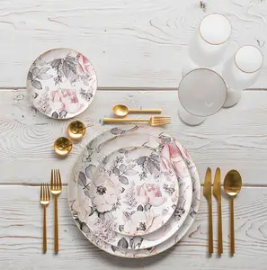 Incanto 16-Piece Fine China Plate Set Serves 4
