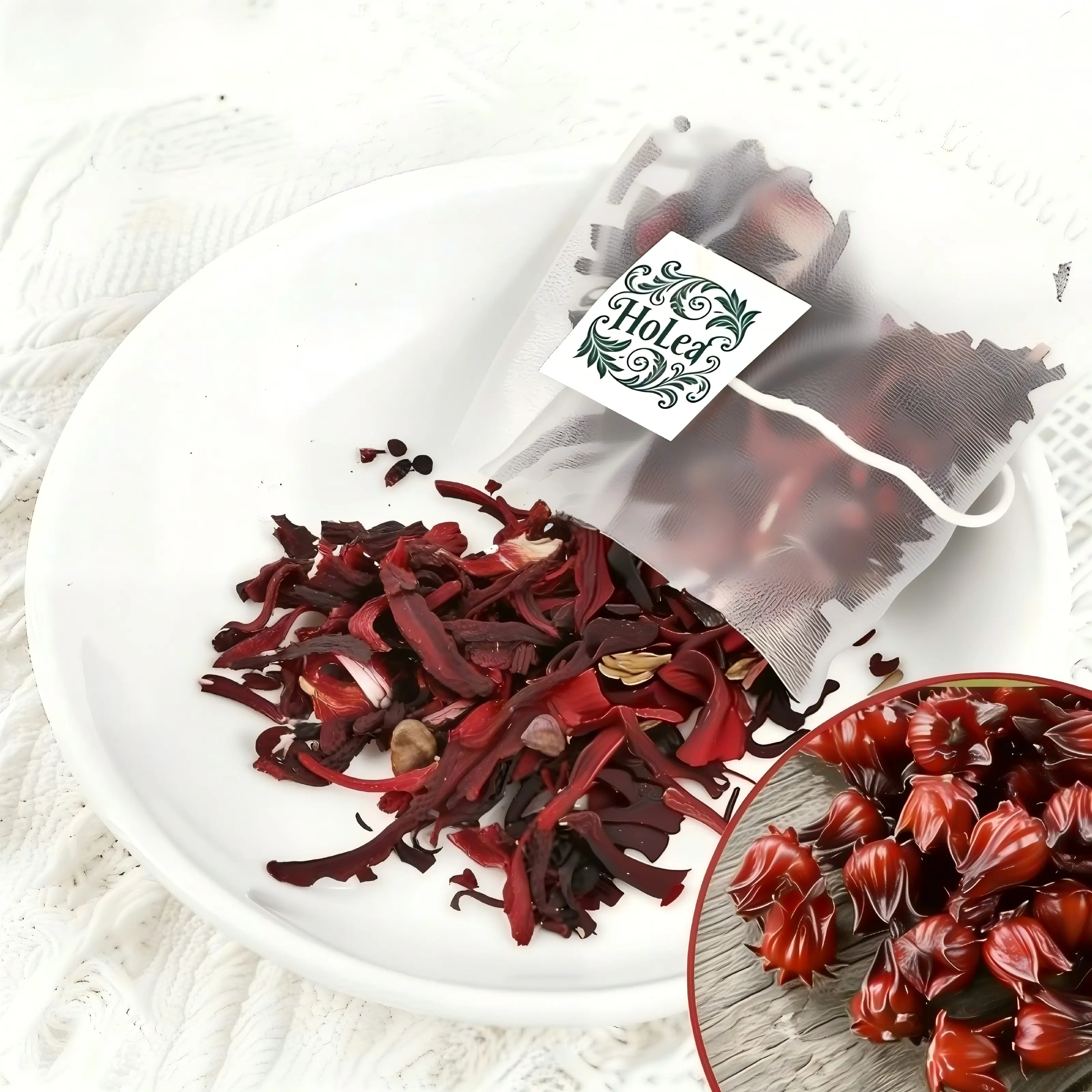Premium Hibiscus Tea Bags 100% Certified Organic Flor de Jamaica Agua Frescas Gluten Free Natural Pure 50 Tea Bags for Gluten Sensitivities Herbal Health Tea Herbal Detox Tea