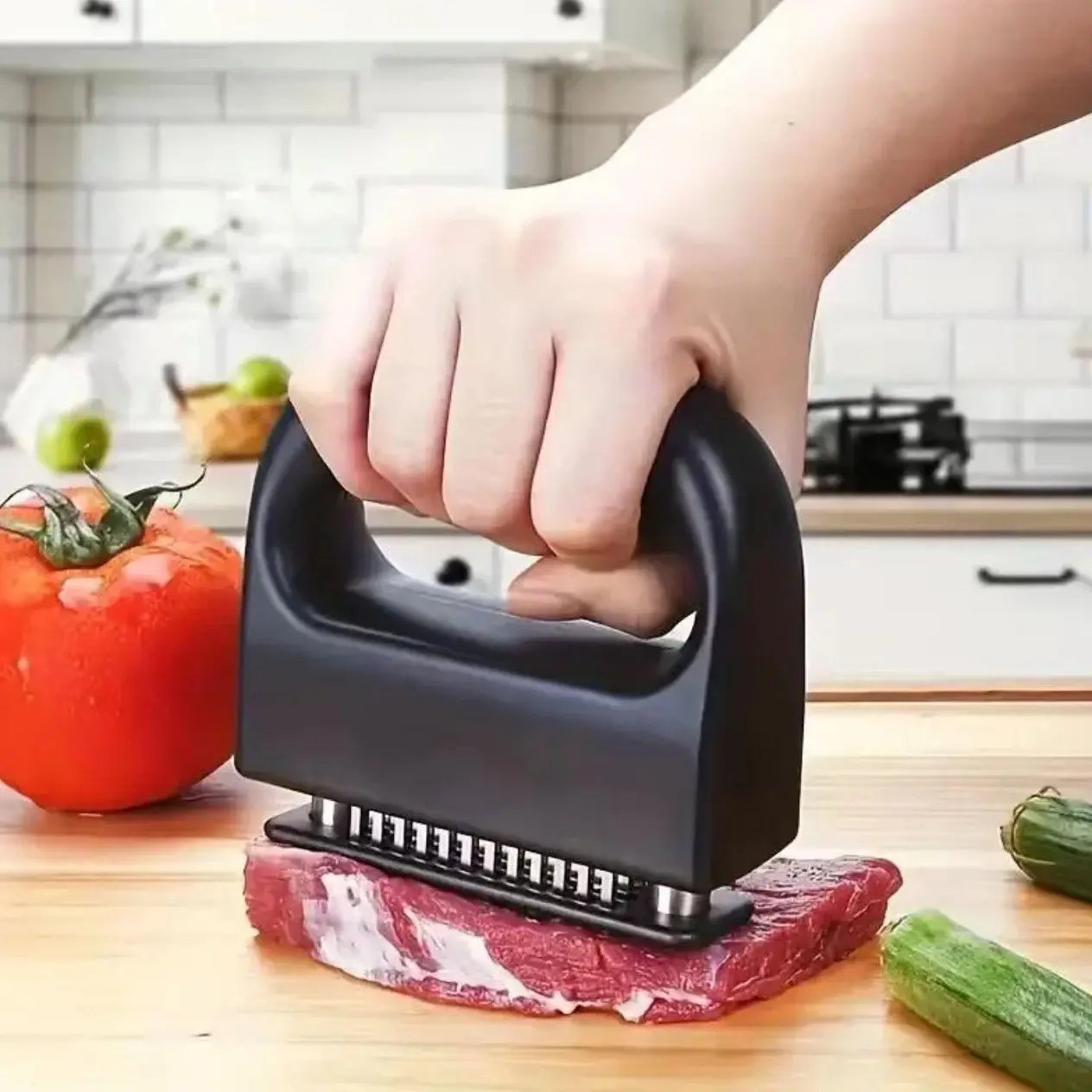 ERKHL Meat Tenderiser Tool 48 Stainless Steel Meat Loosening Needles Manual Meat Tenderiser Tool For Tenderising Steak Beef Kitchen Utensils