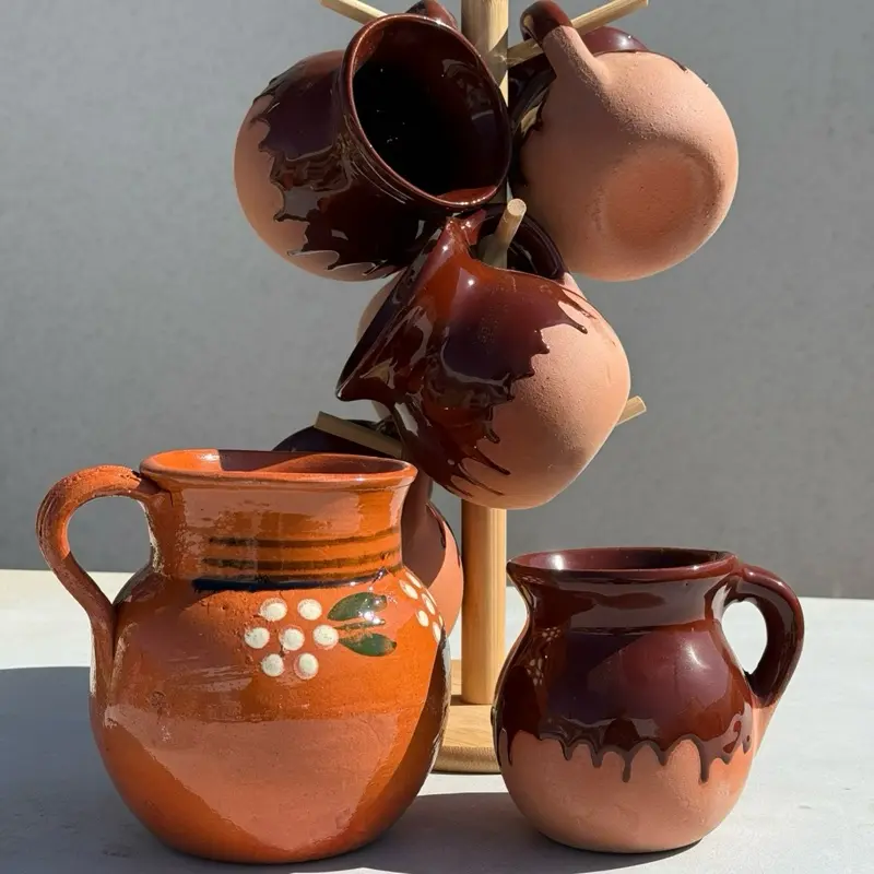 Morning coffee 7pc gift set: coffee mugs and creamer set on