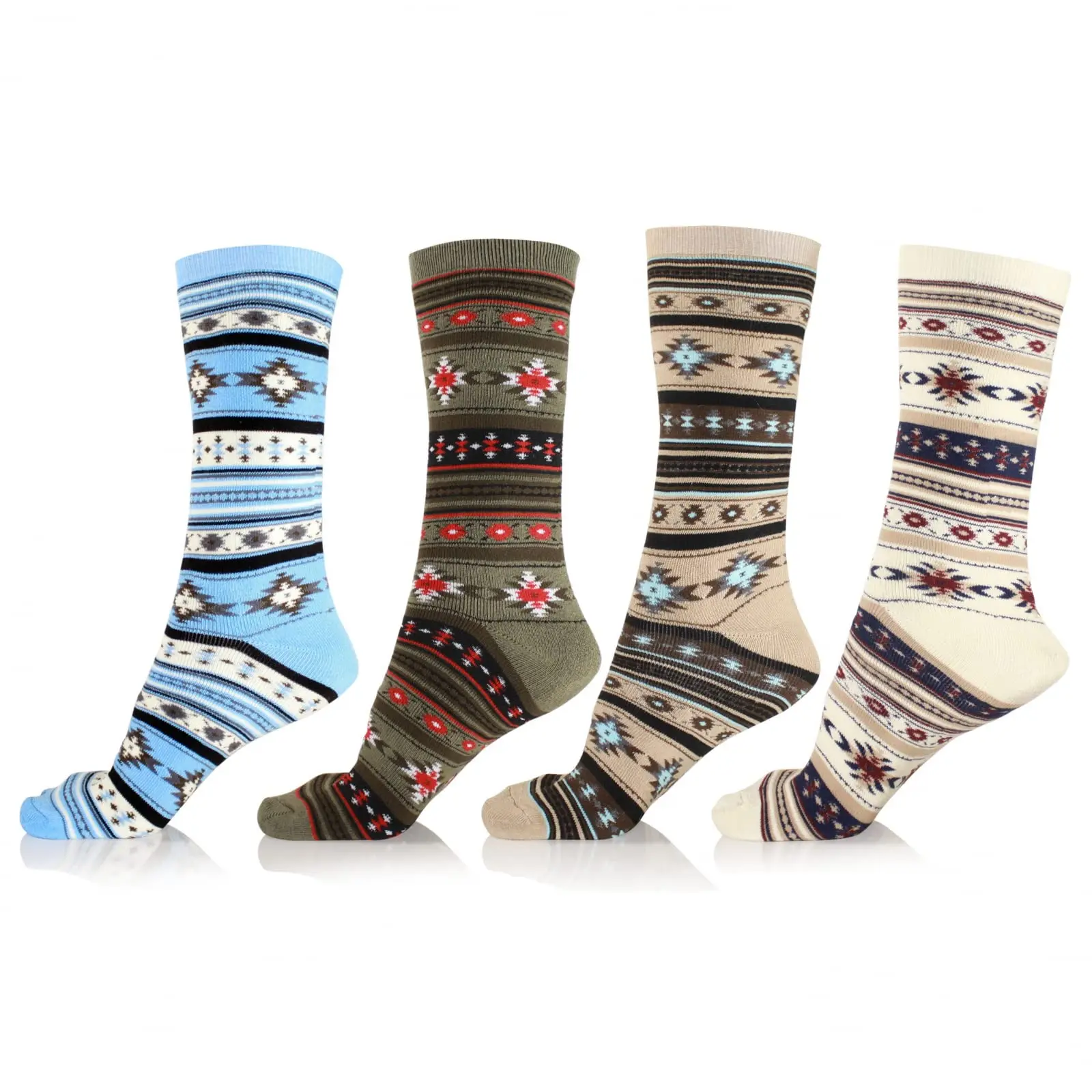 ASR Outdoor Beige Southwest Navajo Mens Socks Hiking Gear Camping Accessories, 1 Pair