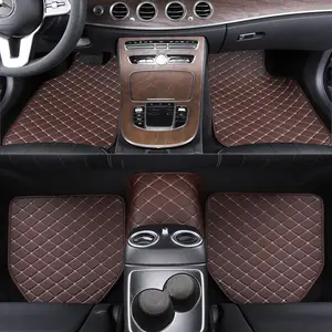 5pcs Universal Waterproof PU Leather Car Floor Mats, Durable and Stylish, Car Front and Rear Seats Floor Mats, Car Interior Accessories, Floor Mats for Car