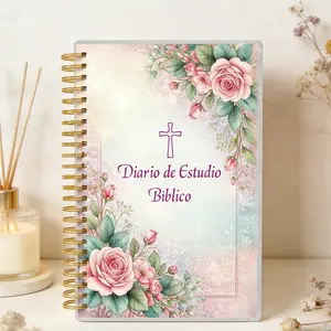 Spanish Bible Study Journal, Daily Reading and Reflection Notebook, 52 Week Undated Christian Spiritual Plan Book, Thick Paper, Durable Spiral Binding, Church Notes Journal, Spiral Coil Notebook, Devotional Journal, Spiral Bound Notebook
