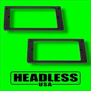Set of Two Humbucking Pickup Rings for Steinberger Guitars – Neck & Bridge (Flat Bottom, Straight Sides) - HEADLESSUSA