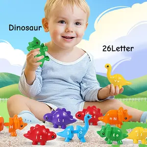 Dinosaur Alphabet Letter Learning Toys for Toddlers 1-5, Preschool Montessori Educational Language Tool, Alphabet Tool Cards & Kids Learning Cards, Toddler ABC Letter Learn Letter, Educational Tool Skill Building,School Education Dino,learn letter summerv
